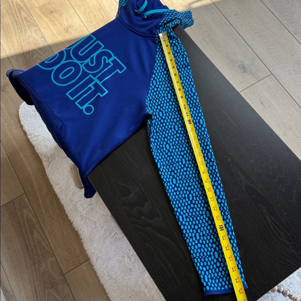 Nike Navy and Teal 'Just Do It' Hoodie - Picture 9 of 9